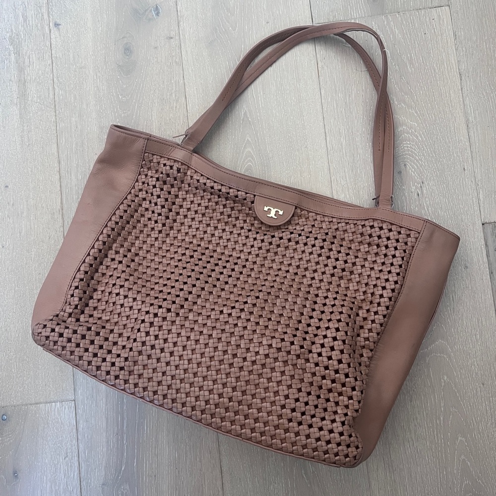 Tory Burch Tan-Colored Large Tote Bag